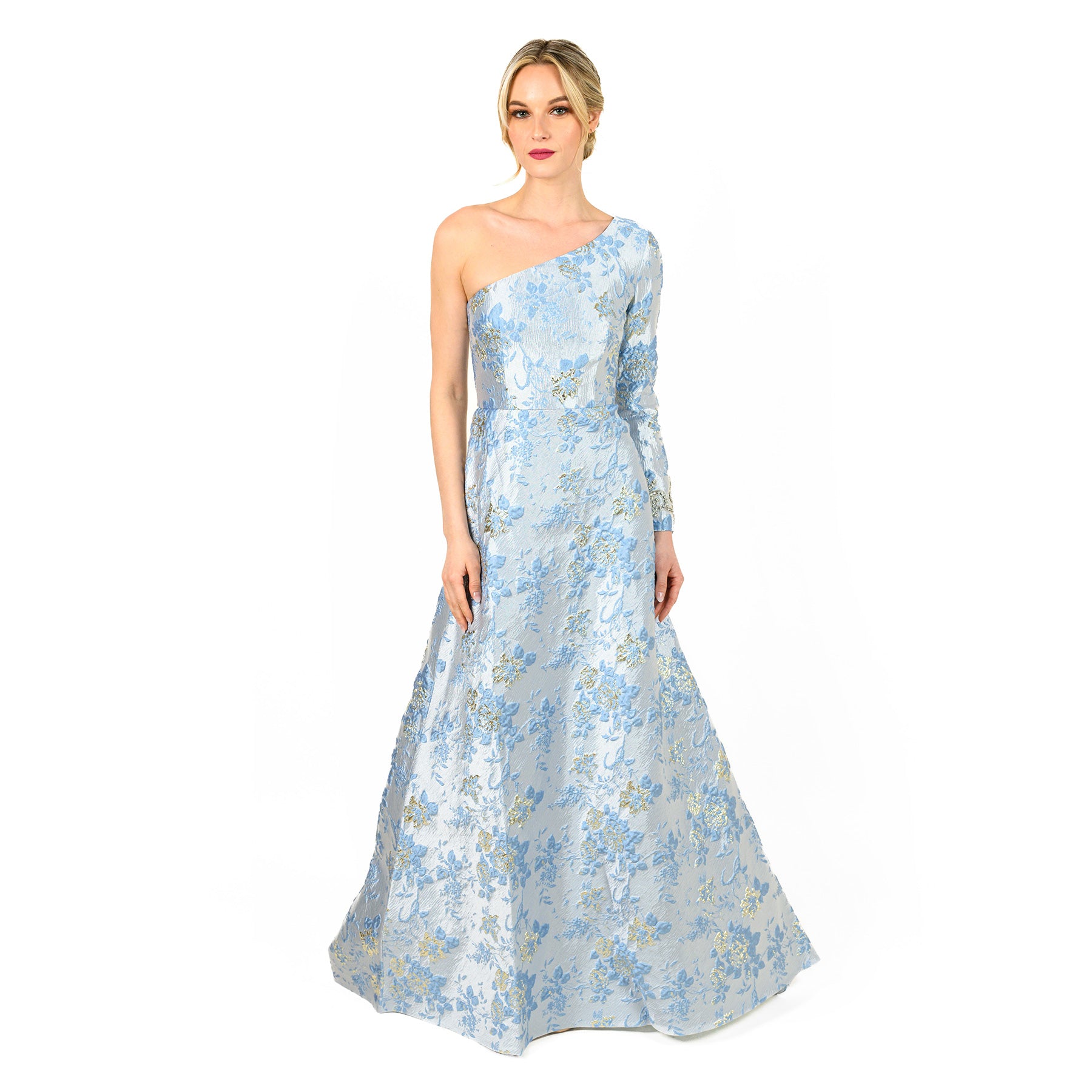 The One Shoulder Beaded Full Length Gown Classic Cenia New York The One Shoulder Beaded Full Length Gown Classic Cenia New York