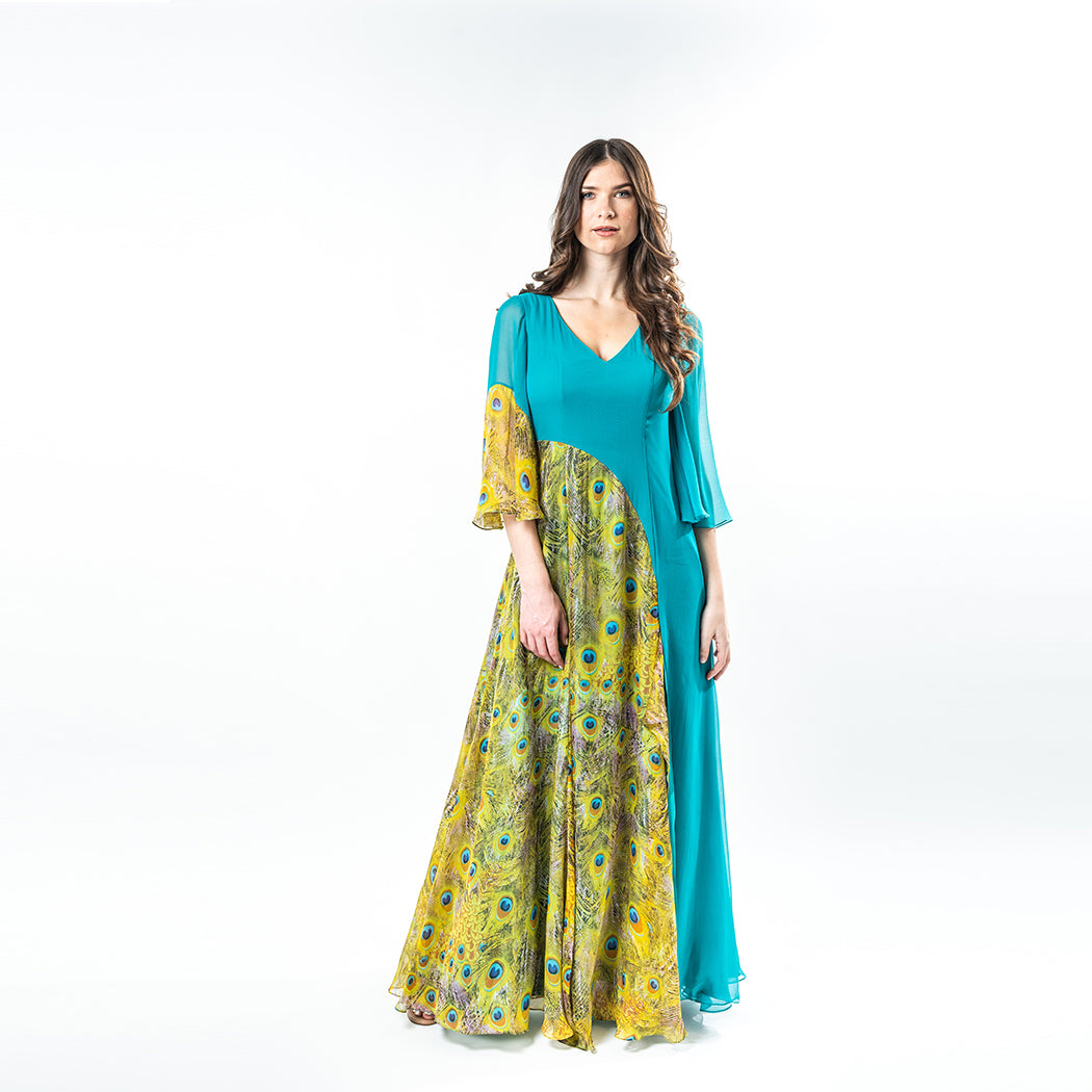 Bell Sleeves Mix-media Maxi Cenia New York Bell Sleeves Mix-media Maxi Cenia New York
