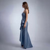 The Seraphina Strapless Ruffle Satin Gown - Cenia New York