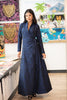Funnel Neck Wrap Gown - Cenia New York