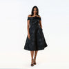 Off The Shoulder Rossette Fit & Flare Dress