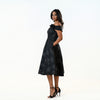 Off The Shoulder Rossette Fit & Flare Dress