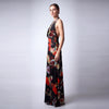Cn7428 Flared Skirt Halter Maxi - Cenia New York