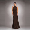 The Madison Halter Gown in 4-Ply Silk Crepe