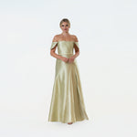 Signature Off-the-Shoulder Scalloped Neckline A-line Gown