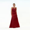 Pointed Strapples A-line Gown