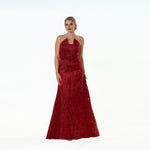 Pointed Strapples A-line Gown