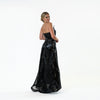 Burnout Pointed Strapples A-line Gown