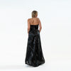 Burnout Pointed Strapples A-line Gown