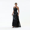 Burnout Pointed Strapples A-line Gown