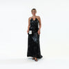 Burnout Pointed Strapples A-line Gown