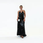 Burnout Pointed Strapples A-line Gown