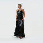 Burnout Pointed Strapples A-line Gown