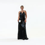 Burnout Pointed Strapples A-line Gown