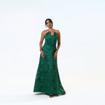 Pointed Strapples A-line Gown