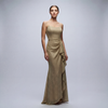Strapples Draped Ruffle Gown - Cenia New York