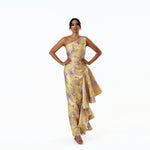 One-Shoulder Asymmetric Flounce Gown
