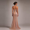 Strapless Beaded Mesh Gown with Built-In Bustier | Cenia New York