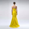 Strapless 3D Cascading Flowers Gown - Cenia New York