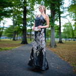 Pointed Strapples A-line Gown