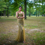 Sweatheart Neckline Godetted Gown