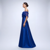 The Vivienne Off-Shoulder Gown with Silk Organza Drape - Cenia New York
