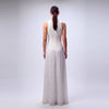 Maxi Dress with Handmade 3D Floral Appliqué - Cenia New York