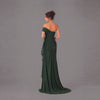 The Emerald Draped Off-The-Shoulder Gown