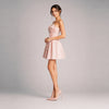 The Rosalie Blush Floral Appliqué Mini Dress