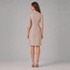Hand-Appliqué Stretch Mikado Sheath Dress