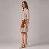 Hand-Appliqué Stretch Mikado Sheath Dress