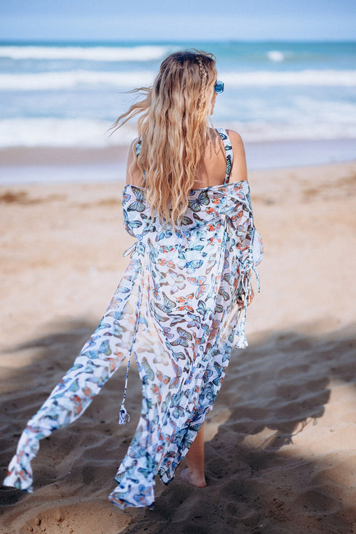 Butterfly Print Coverup