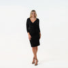 Surplice Side Pleated Dress
