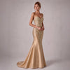 Sweetheart Neckline Trumpet Gown with Hand-Placed Lurexed Brocade Appliqué - Cenia New York