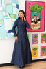 Funnel Neck Wrap Gown - Cenia New York