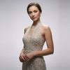 Halter Kissing Scallops Gown - Cenia New York