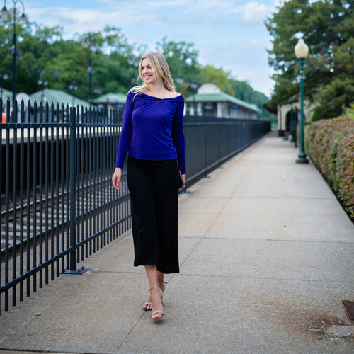 Adjustable Waist Signature Matte Jersey Palazzo