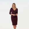 Surplice Side Pleated Dress