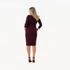 Surplice Side Pleated Dress