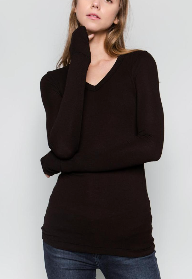 FLAGSHIP-L/S V-Neck [Clean-Edge]