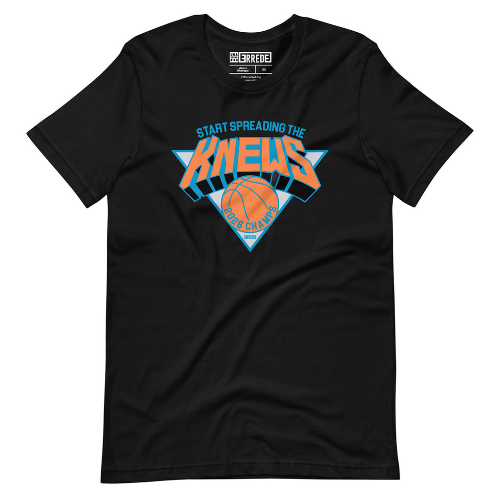 The "Start Spreading the Knews" Black Graphic Tee