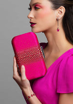 Ella Hot Pink Crystal Clutch