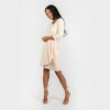 The 3/4 Sleeve Assymmetric Neckline with Overskirt Classic - Cenia New York