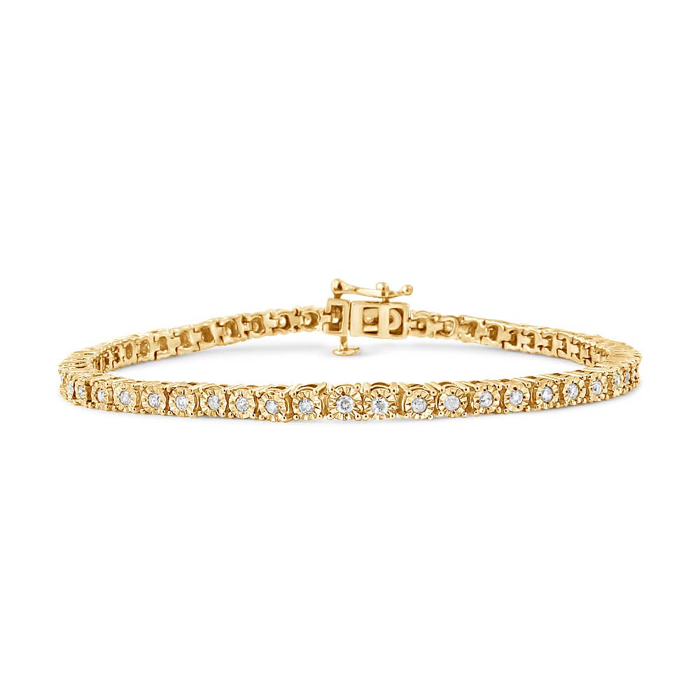 1 Carat Real Diamond Tennis Bracelet In Sterling Silver