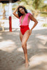 Deep Nkline Rose Belt Swimsuit - Cenia New York