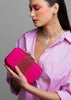 Ella Hot Pink Crystal Clutch
