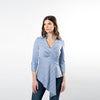 Asymmetric Hem Wrap Shirt - Cenia New York