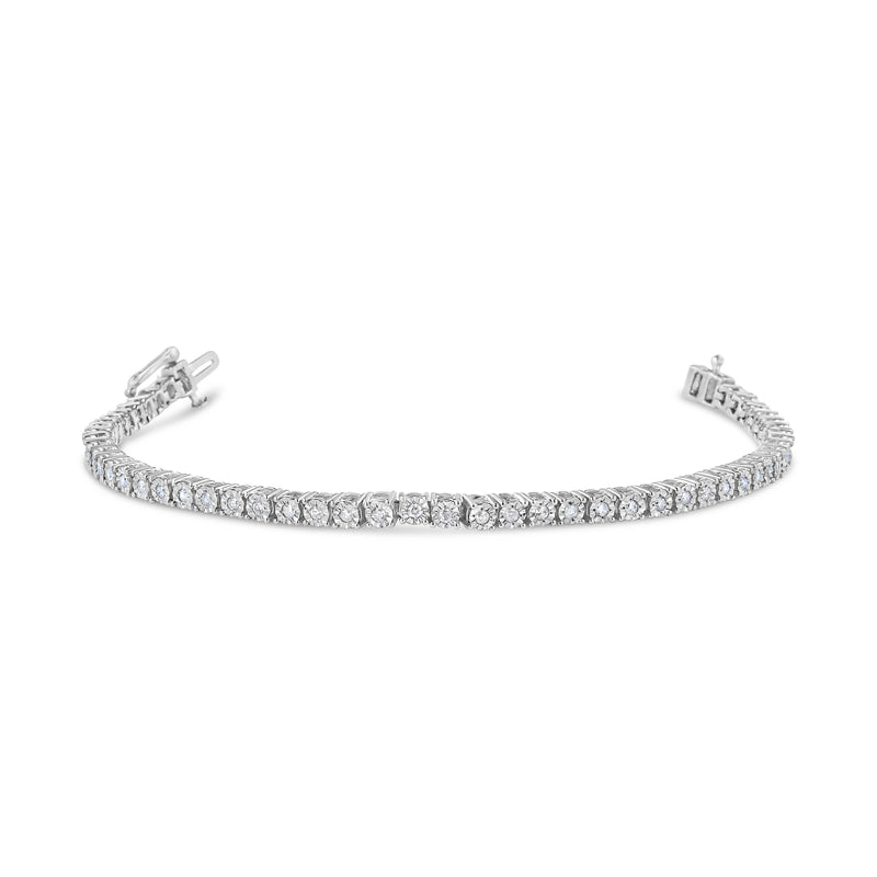 1 Carat Real Diamond Tennis Bracelet In Sterling Silver