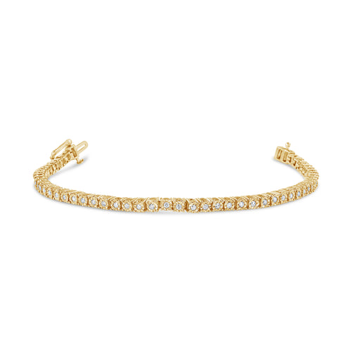 1 Carat Real Diamond Tennis Bracelet In Sterling Silver