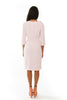 Asymmetric Bow 3/4 Slv Signature Sheath - Cenia New York
